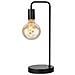 Lampada Da Tavolo E27 Abat Jour In Ferro Nero | Max 60w | H42.5cm - Foto miniatura 1