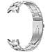 Cinturino In Metallo Compatibile Con Xiaomi Mi Band 8/9/10 - Bracciale A Tre Maglie In Acciaio Inossidabile Stile Ufficiale Silver - Foto miniatura 1