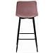 Sgabello POZZA in velluto rosa scuro con gambe nere per cucina x2 - Foto miniatura 5