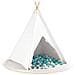 Tenda Teepee Bianco 120 x 120 x 150 cm Tessuto e Plastica - Foto miniatura 3