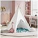 Tenda Teepee Bianco 120 x 120 x 150 cm Tessuto e Plastica - Foto miniatura 4