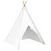 Tenda Teepee Bianco 120 x 120 x 150 cm Tessuto e Plastica - Foto miniatura 5
