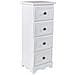 Cassettiera In Legno Bianco 31x26x80h - Foto miniatura 1
