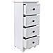 Cassettiera In Legno Bianco 31x26x80h - Foto miniatura 4