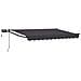 Tenda retrattile manuale con LED Antracite 3,5 x 2 m - Foto miniatura 1