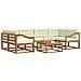 Set di divani da esterno con cuscino 7 pcs Naturale e Crema - Foto miniatura 3
