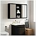 Armadio da bagno a muro Rovere Nero 20 x 10 x 50 cm - Foto miniatura 2