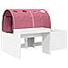 Letto alto per bambini con scrivania Bianco e Rosa - Foto miniatura 3