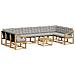 Set di divani da esterno 11 pcs Bianco e Grigio Chiaro - Foto miniatura 1