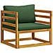 Poltrona componibile con cuscini 100 % poliestere Solid-Acacia - Foto miniatura 1