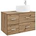 Set di mobili per il bagno 2 pz Rovere Artigianale - Foto miniatura 1