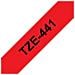 TZE-441 nastro per etichettatrice Nero su rosso - Foto miniatura 1