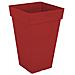 Vaso Per Fiori Quadrato Superiore Capri - 30 X 30 X H 49,5 Cm - 30 L - Rosso Scuro - Foto miniatura 1
