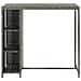 Tavolo Da Bar Con Ripiani Grigio 120x60x110 Cm In Polyrattan - Foto miniatura 3