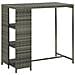 Tavolo Da Bar Con Ripiani Grigio 120x60x110 Cm In Polyrattan - Foto miniatura 1
