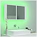 Armadietto a Specchio con Luci LED Bianco 80x12x45 in Acrilico - Foto miniatura 8