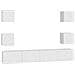 Set Mobili Porta TV 6 pz Bianco in Legno Multistrato - Foto miniatura 1