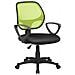 Sedia Da Ufficio Geraldton, Poltrona Operativa A Rete Con Braccioli, Seduta Ergonomica Da Ufficio, 56x57h88/100 Cm, Nero E Verde - Foto miniatura 1