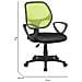 Sedia Da Ufficio Geraldton, Poltrona Operativa A Rete Con Braccioli, Seduta Ergonomica Da Ufficio, 56x57h88/100 Cm, Nero E Verde - Foto miniatura 2