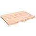 Piano per Tavolo 80x60x (2-4) cm in Rovere Massello Non Trattato - Foto miniatura 2