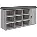Panca Porta Scarpe Grigio Sonoma 102x32x50 Cm Legno Multistrato - Foto miniatura 2