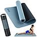Tappetino Yoga Aerobica Pilates Tappeto Allenamento Fitness Palestra Azzurro Blu - Foto miniatura 2