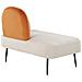 Chaise Longue Versione Destra Arcey Velluto Arancione - Foto miniatura 5