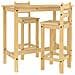 Set Da Bar 3 Pz In Legno Massello Di Pino - Foto miniatura 2