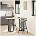 Gambe Tavolo Bar Forma T 2 Pz Antracite 50x35x(90-91)cm Acciaio - Foto miniatura 2