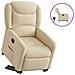 Poltrona Alzapersona Reclinabile Elettrica Crema In Tessuto - Foto miniatura 1