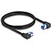 Cavo di rete RJ45 Cat. 6A S /FTP angolato destro /sinistro 1 m nero - Foto miniatura 1