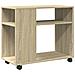 Tavolino Con Ruote Rovere Sonoma 70x35x60 Cm In Truciolato - Foto miniatura 2