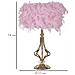 Lampada Da Tavolo Piume 6 - Rosa - Metallo - 25x25x54 Cm - Foto miniatura 6