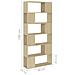 Lusso Casadino -  Libreria/divisorio Rovere Sonoma 80x24x186 Cm In Truciolato - Foto miniatura 6