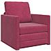 Divano letto 2-in-1 Rosso Vino 74x77x81 cm in Velluto - Foto miniatura 1