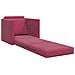 Divano letto 2-in-1 Rosso Vino 74x77x81 cm in Velluto - Foto miniatura 4