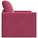 Divano letto 2-in-1 Rosso Vino 74x77x81 cm in Velluto - Foto miniatura 6
