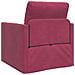 Divano letto 2-in-1 Rosso Vino 74x77x81 cm in Velluto - Foto miniatura 7