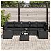 Set di Divani da Giardino  8 Pezzi con Cuscini Nero Polyrattan, Divano da Giardino  2 Posti con Cuscini Nero Polyrattan - Foto miniatura 3