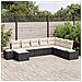 Set di Divani da Giardino 8 Pezzi con Cuscini Nero Polyrattan - Foto miniatura 2