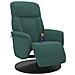 Poltrona Reclinante Massaggio Poggiapiedi Verde Scuro Velluto - Foto miniatura 3