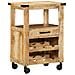 Carrello da Cucina 55x40x80 cm in Legno Massello Rustico di Mango - Foto miniatura 1