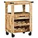 Carrello da Cucina 55x40x80 cm in Legno Massello Rustico di Mango - Foto miniatura 2