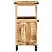 Carrello da Cucina 55x40x80 cm in Legno Massello Rustico di Mango - Foto miniatura 5