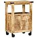 Carrello da Cucina 55x40x80 cm in Legno Massello Rustico di Mango - Foto miniatura 6