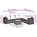 Set Divani da Giardino con Cuscini 7pz Nero Polyrattan - Foto miniatura 3