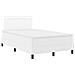 Letto a molle  con materasso bianco matrimoniale piccolo in similpelle, Testata  design semplice bianco puro 100 cm in similpelle - Foto miniatura 3