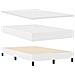 Letto a molle  con materasso bianco matrimoniale piccolo in similpelle, Testata  design semplice bianco puro 100 cm in similpelle - Foto miniatura 6