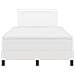 Letto a molle  con materasso bianco matrimoniale piccolo in similpelle, Testata  design semplice bianco puro 100 cm in similpelle - Foto miniatura 8