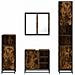 Set Mobili da Bagno 4 pz Rovere Fumo in Legno Multistrato - Foto miniatura 5